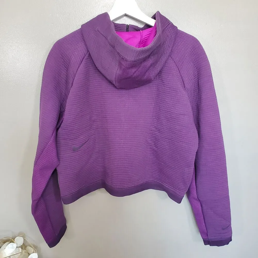 Nike Jacket Size Medium Sportswear City Ready Tech Purple Full Zip C19432-525